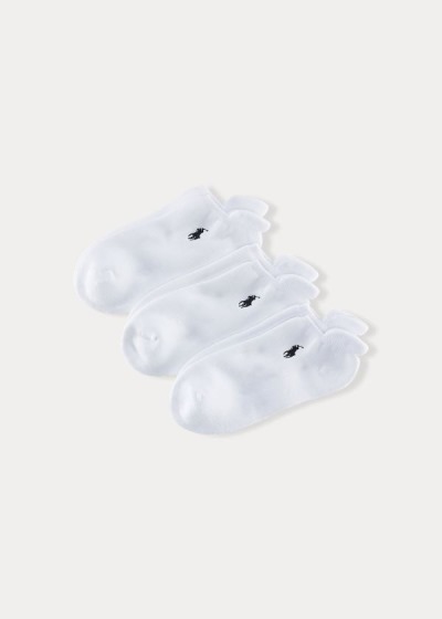 Calcetines Polo Ralph Lauren Mujer Blancos - Cushioned Heel Low 3-Pack - DJYTG5014